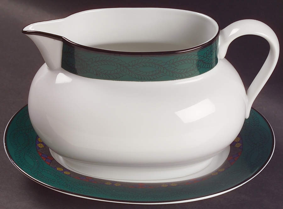 Emerald Braid Gravy Boat & Underplate by Dansk-1