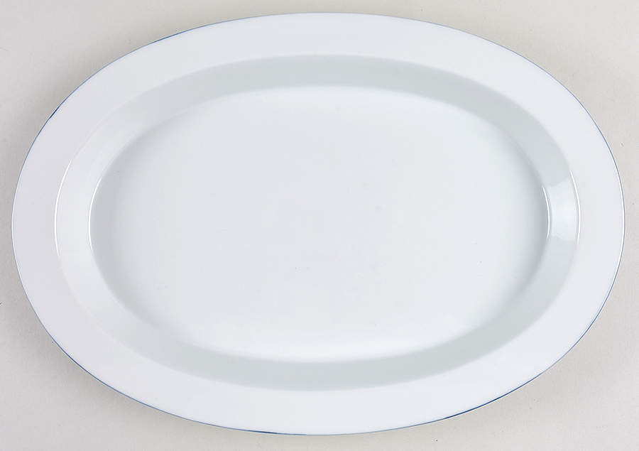 Epoch Blue 16" Oval Serving Platter by Dansk-1