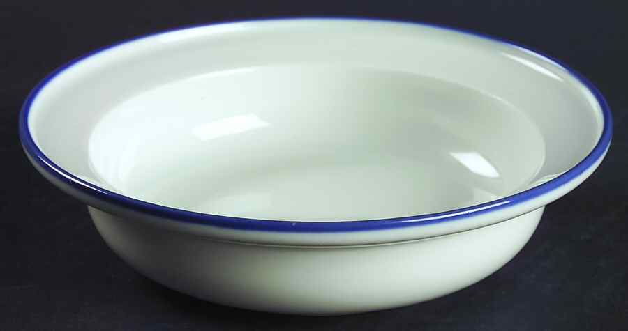 Epoch Blue Rim Cereal Bowl by Dansk-1