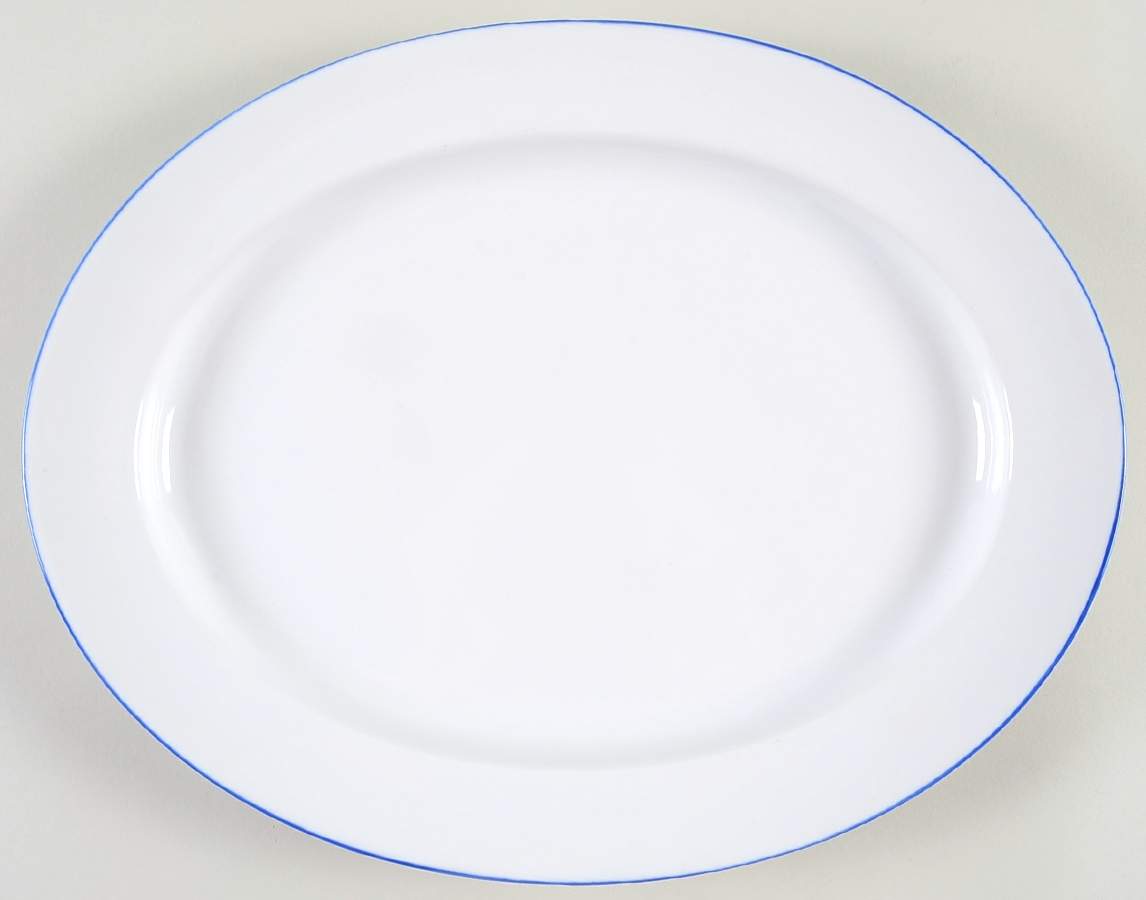 Epoch Blue 14" Oval Serving Platter by Dansk-1