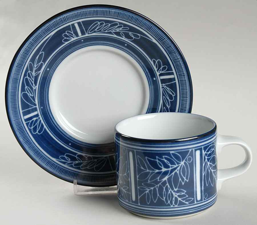 Etchings Flat Cup & Saucer Set by Dansk-1