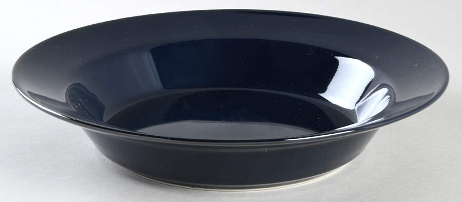Flora Blue Rim Soup Bowl by Dansk-1