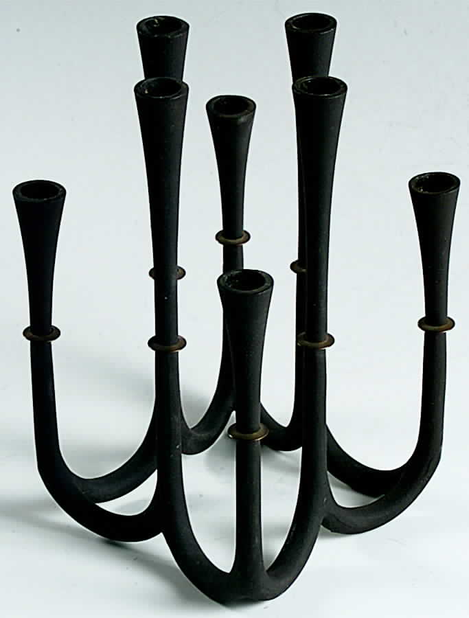 Design with Light Metal Eight Light Candlestick by Dansk-1