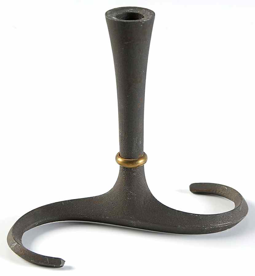 Design with Light Metal Single Light Candlestick by Dansk-1