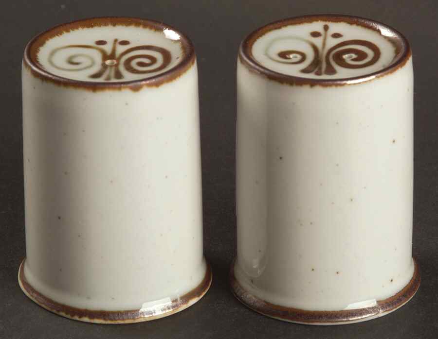 Fleur De Lis Brown Salt & Pepper Set by Dansk-1