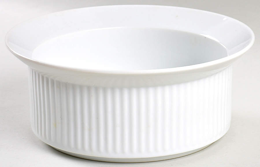 Fluted White Cafe 7" Round Vegetable Bowl by Dansk-1