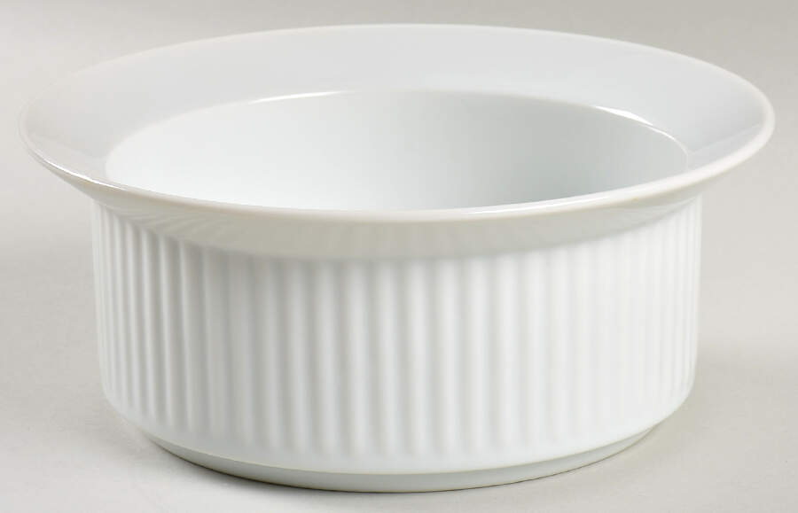 Fluted White Cafe 6" Round Vegetable Bowl by Dansk-1