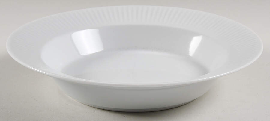 Fluted White Cafe Rim Soup Bowl by Dansk-1