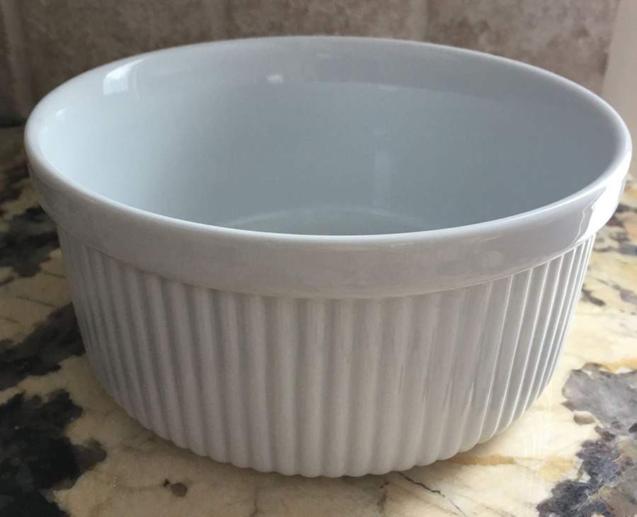 Fluted White Cafe 6" Souffle by Dansk-1