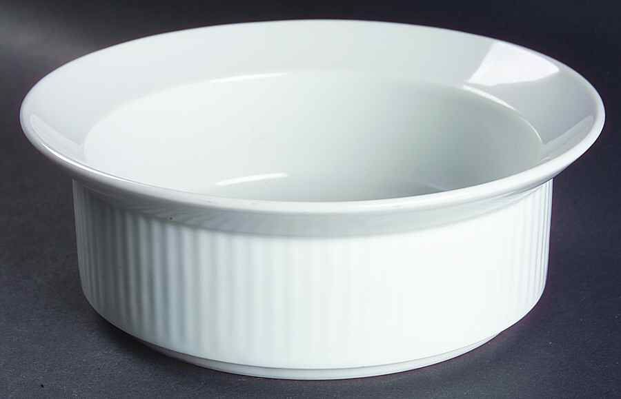 Fluted White Cafe Rim Cereal Bowl by Dansk-1