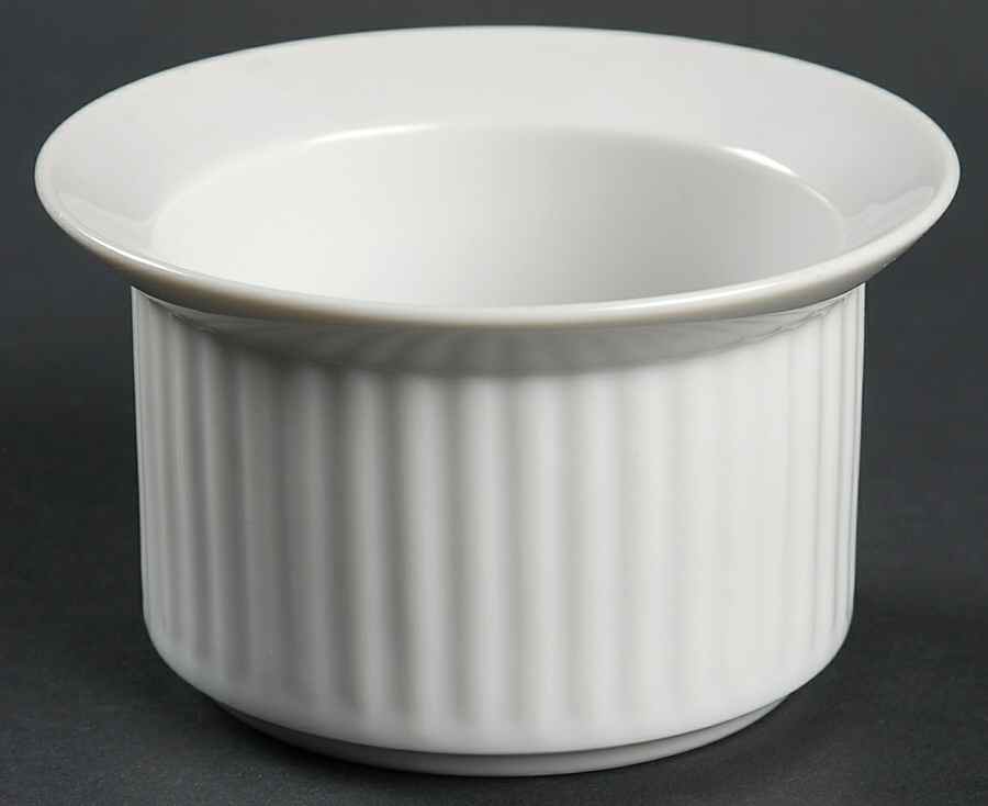 Fluted White Cafe Dip Bowl for Chip & Dip Set by Dansk-1