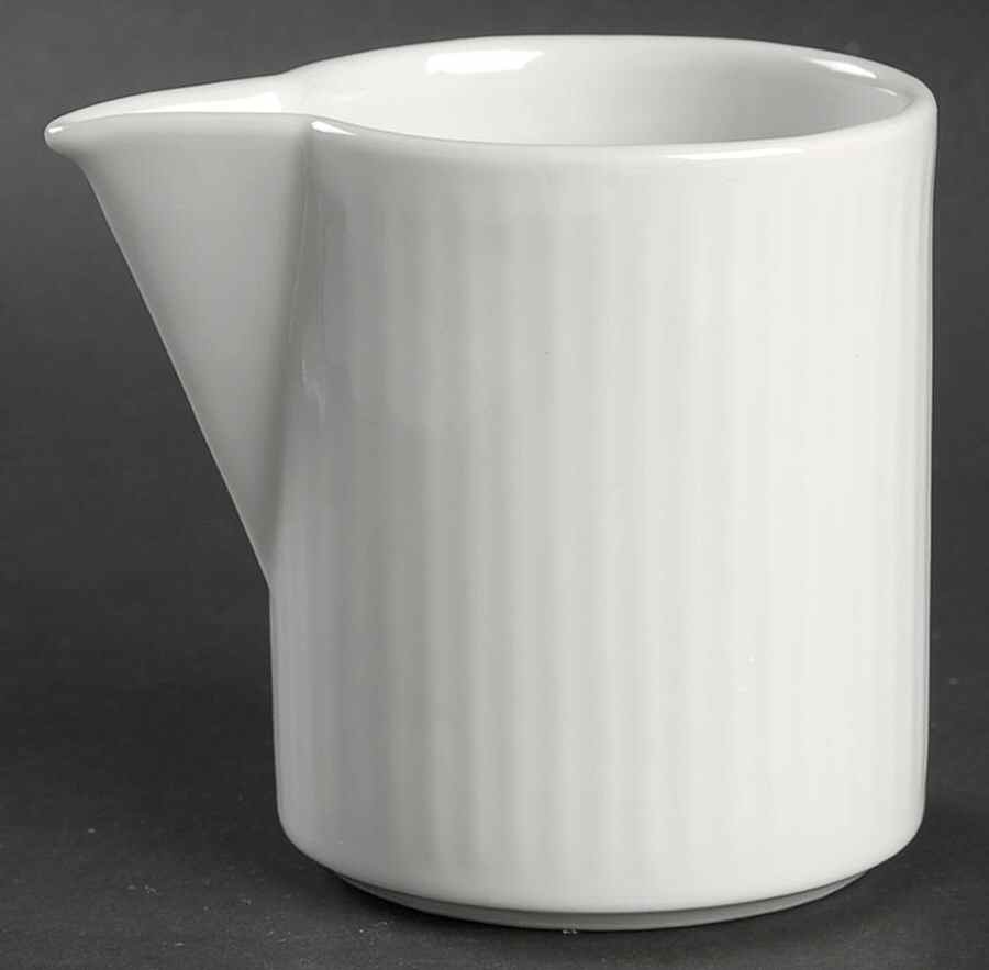 Fluted White Cafe Creamer by Dansk-1