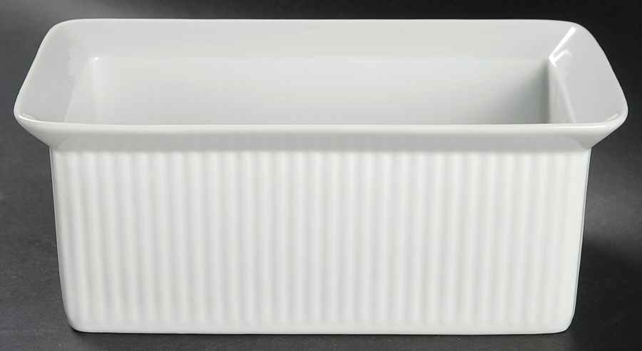 Fluted White Cafe Loaf Pan by Dansk-1