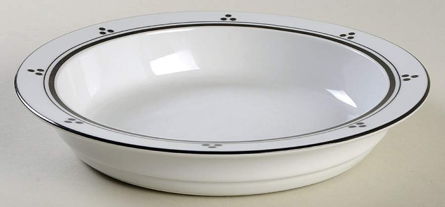 Fredriksborg Black Rim Soup Bowl by Dansk-1