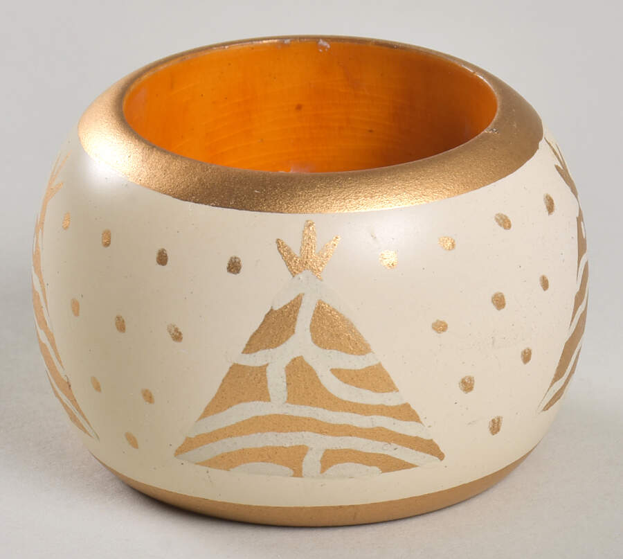 Golden Pine Wood Napkin Ring by Dansk-1