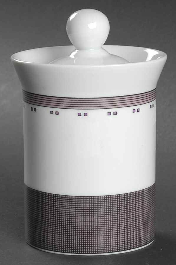 Gridworks Burgundy Sugar Bowl & Lid by Dansk-1