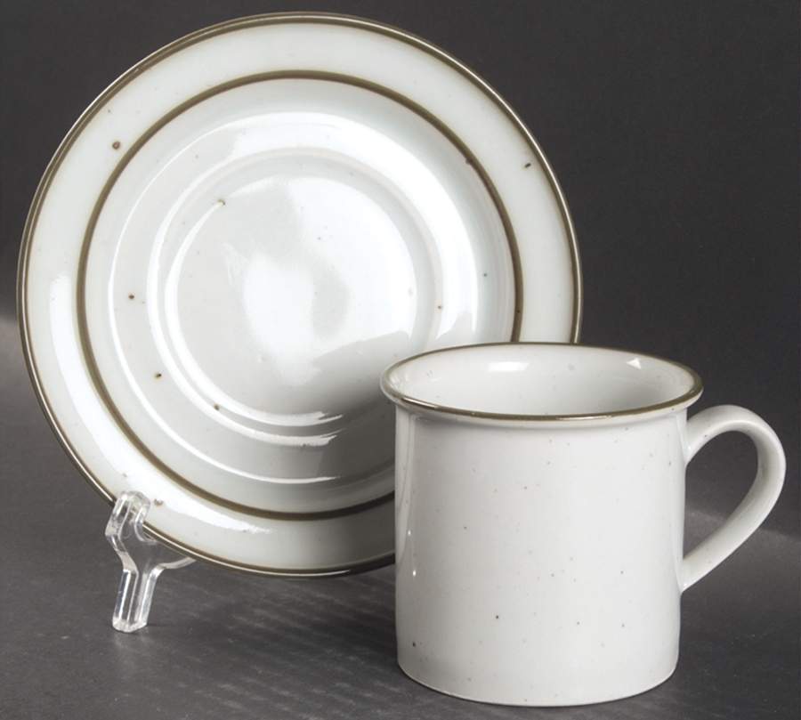 Green Mist Flat Cup & Saucer Set by Dansk-1