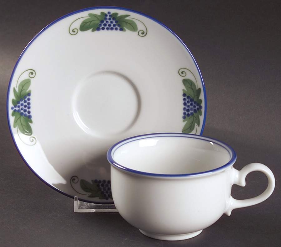 Harvest Flat Cup & Saucer Set by Dansk-1