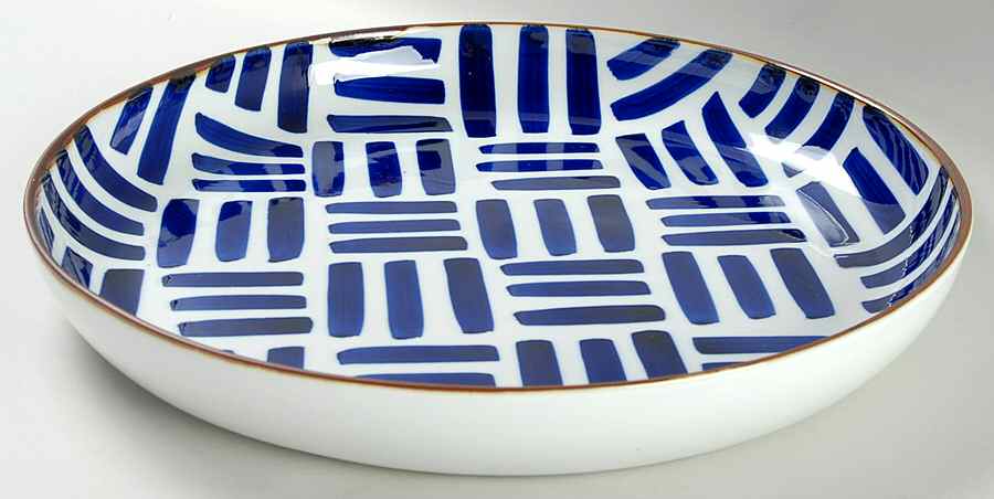 Herringbone Deep Round Platter by Dansk-1