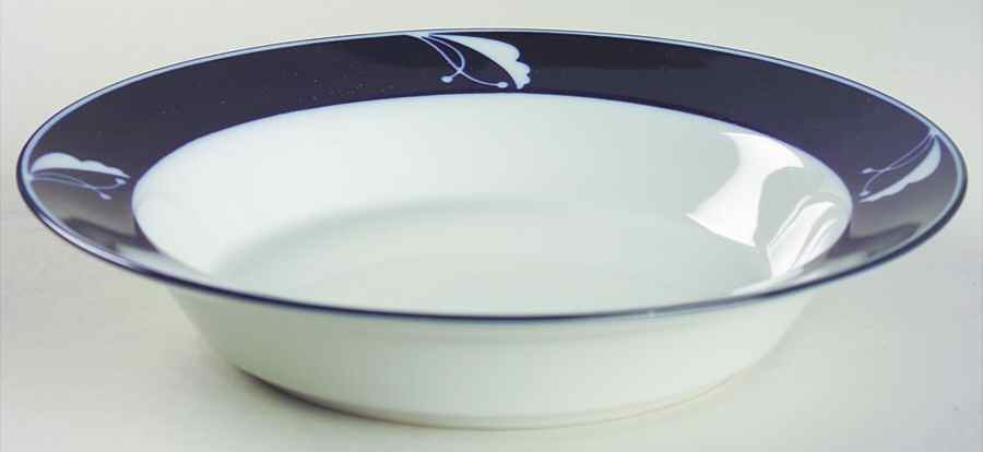 Indigo Rim Soup Bowl by Dansk-1