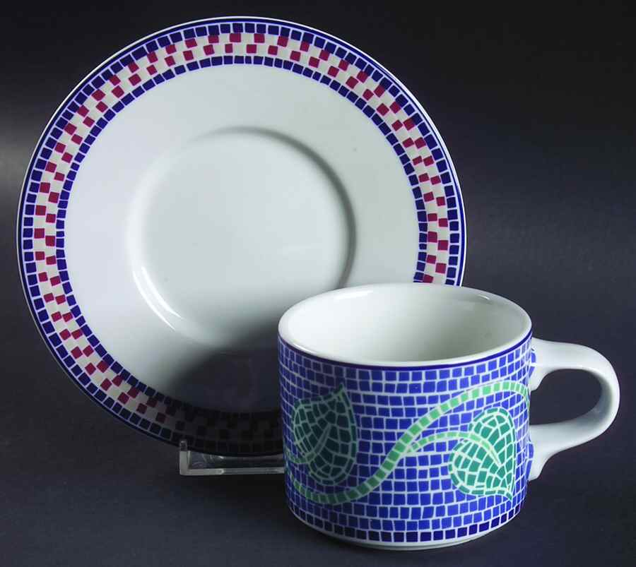 Ivy Flat Cup & Saucer Set by Dansk-1