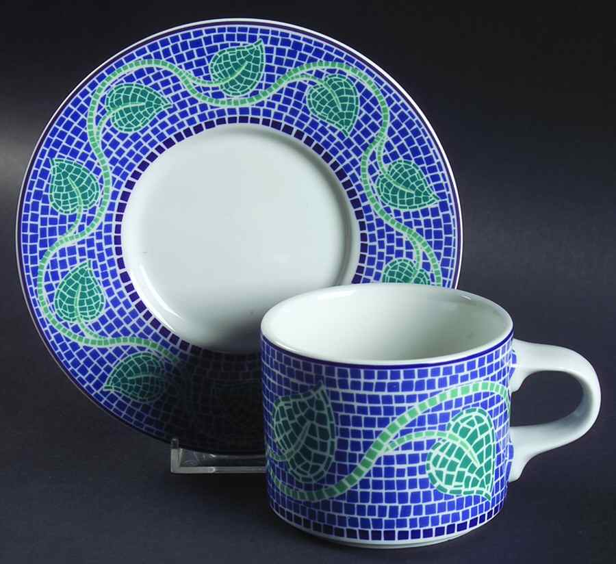 Ivy Flat Cup & Saucer Set by Dansk-1