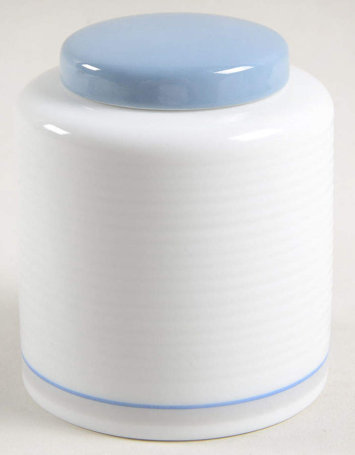 Jacquard Blue Sugar Bowl & Lid by Dansk-1
