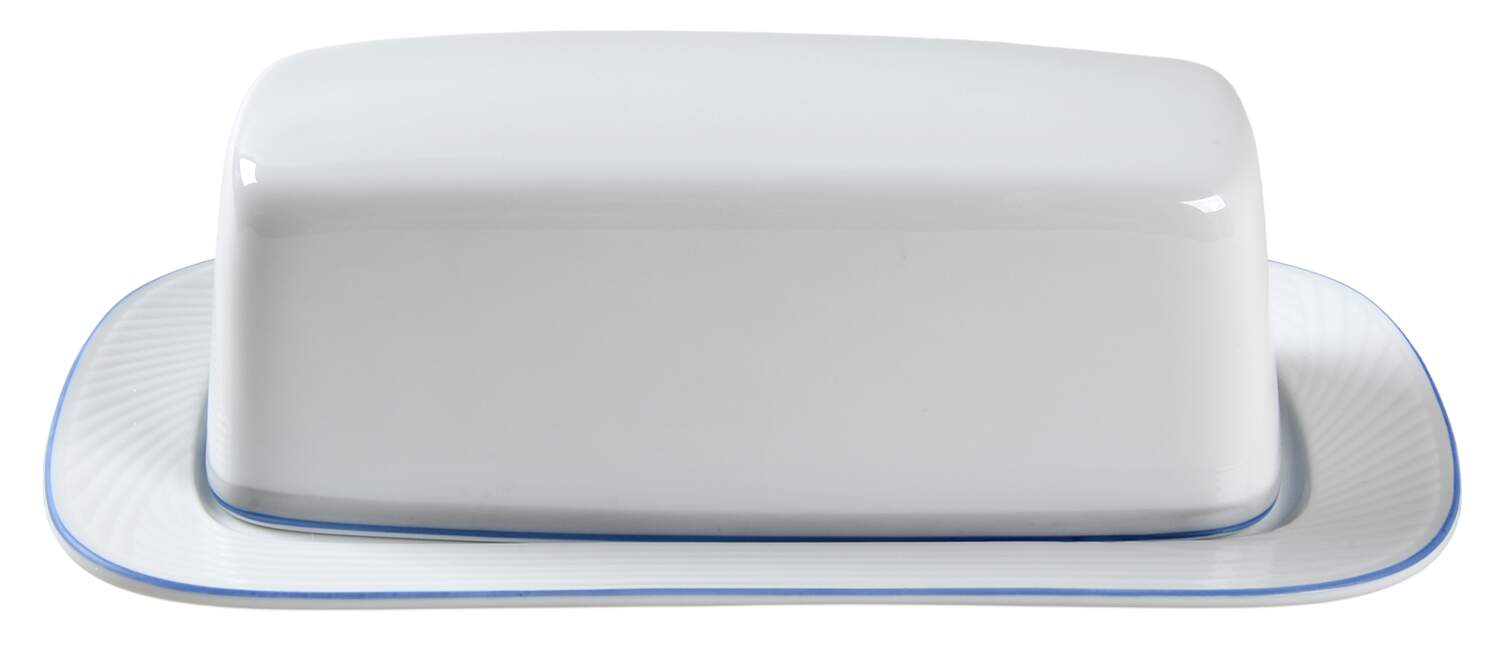 Jacquard Blue 1/4 Lb Covered Butter by Dansk-1