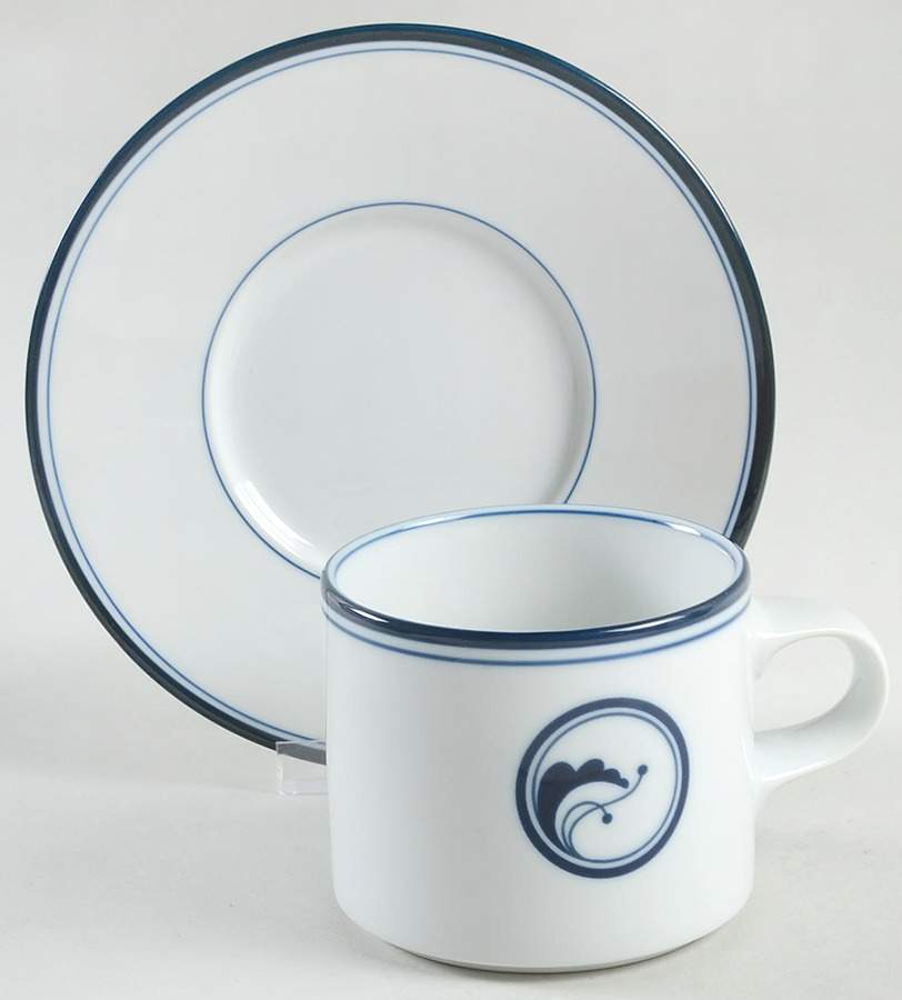 Juniper Flat Cup & Saucer Set by Dansk-1
