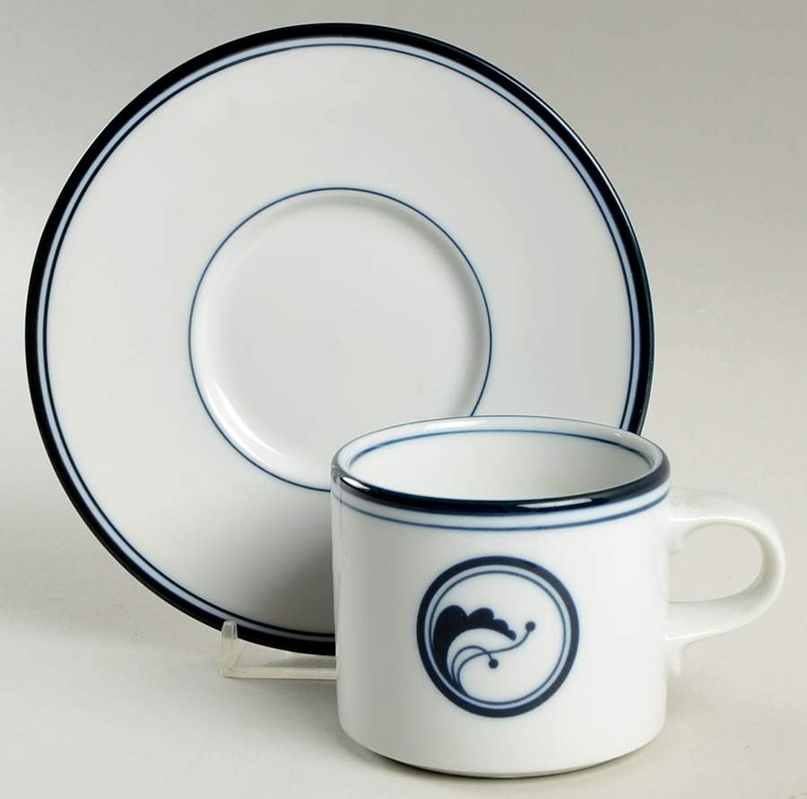 Juniper Flat Demitasse Cup & Saucer Set by Dansk-1