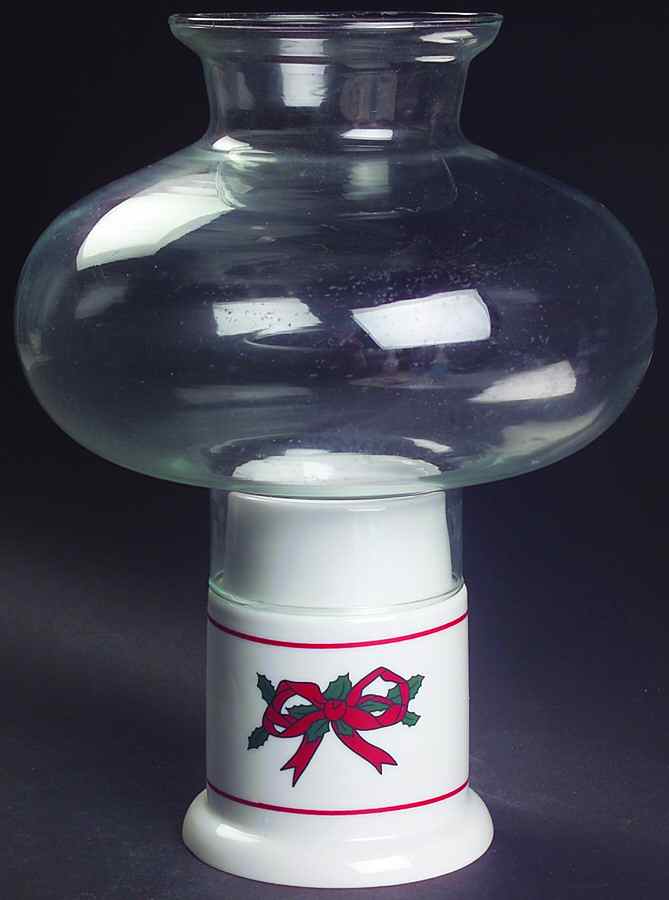 Jul Tidings Hurricane Lamp & Globe by Dansk-1
