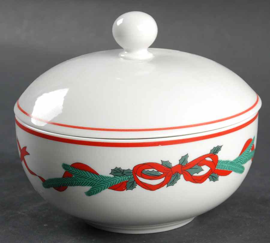 Jul Tidings Candy Box & Lid by Dansk-1