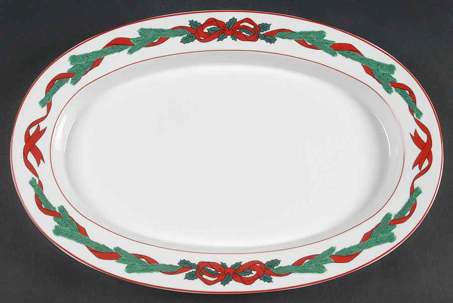 Jul Tidings 16" Oval Serving Platter by Dansk-1