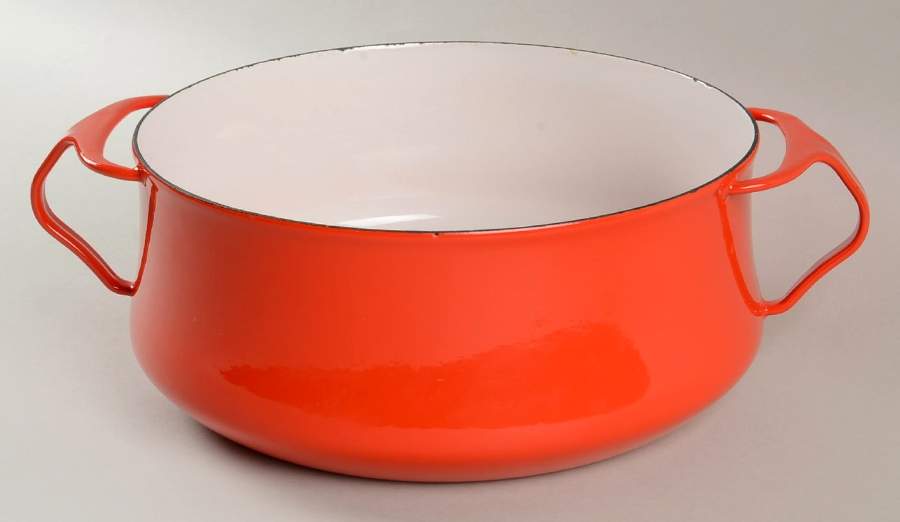 Kobenstyle Red (Older) 3 Quart Metal Covered Casserole, No Lid by Dansk-1