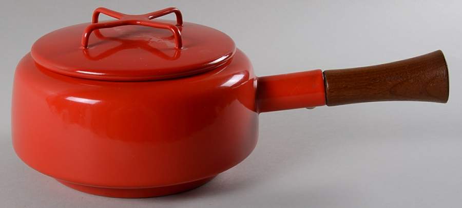Kobenstyle Red (Older) 1.5 Quart Metal Covered Saucepan by Dansk-1