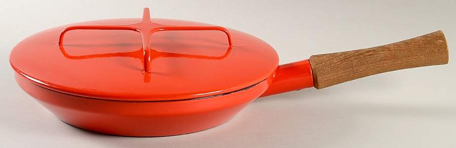 Kobenstyle Red (Older) 9" Metal Skillet & Lid by Dansk-1