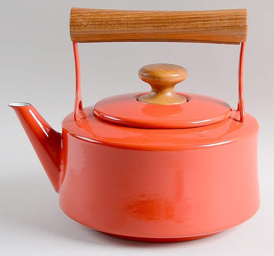 Kobenstyle Red (Older) Metal Kettle & Lid by Dansk-1
