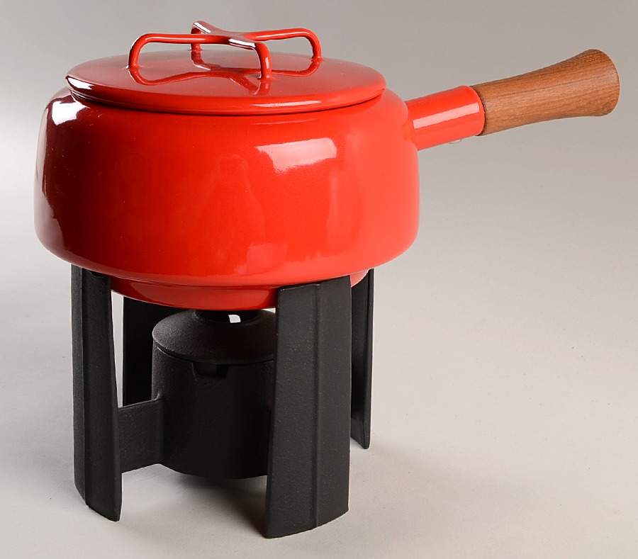 Kobenstyle Red (Older) Metal Fondue & Warmer Stand by Dansk-1
