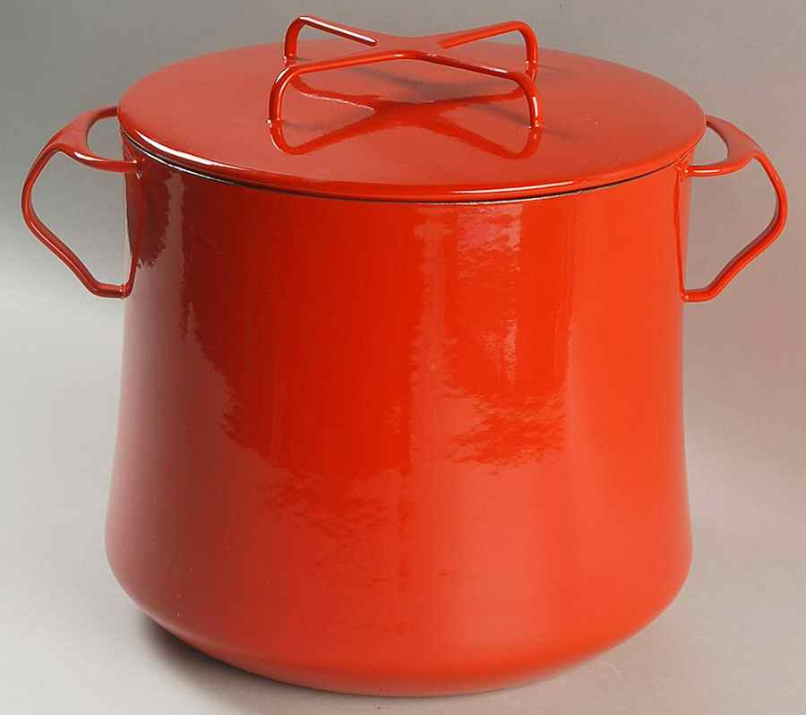 Kobenstyle Red (Older) 7 Quart Metal Stockpot & Lid by Dansk-1