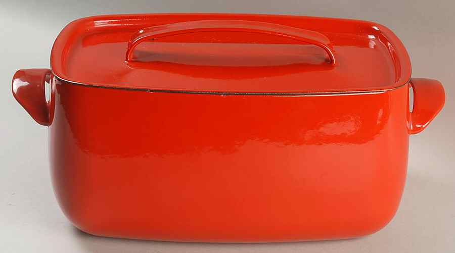Kobenstyle Red (Older) 5 Quart Metal Rectangular Covered Casserole by Dansk-1