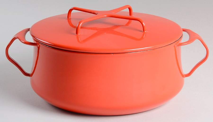 Kobenstyle Red (Older) 3 Quart Metal Covered Casserole by Dansk-1