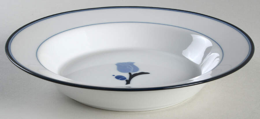 La Tulipe Blue Rim Soup Bowl by Dansk-1