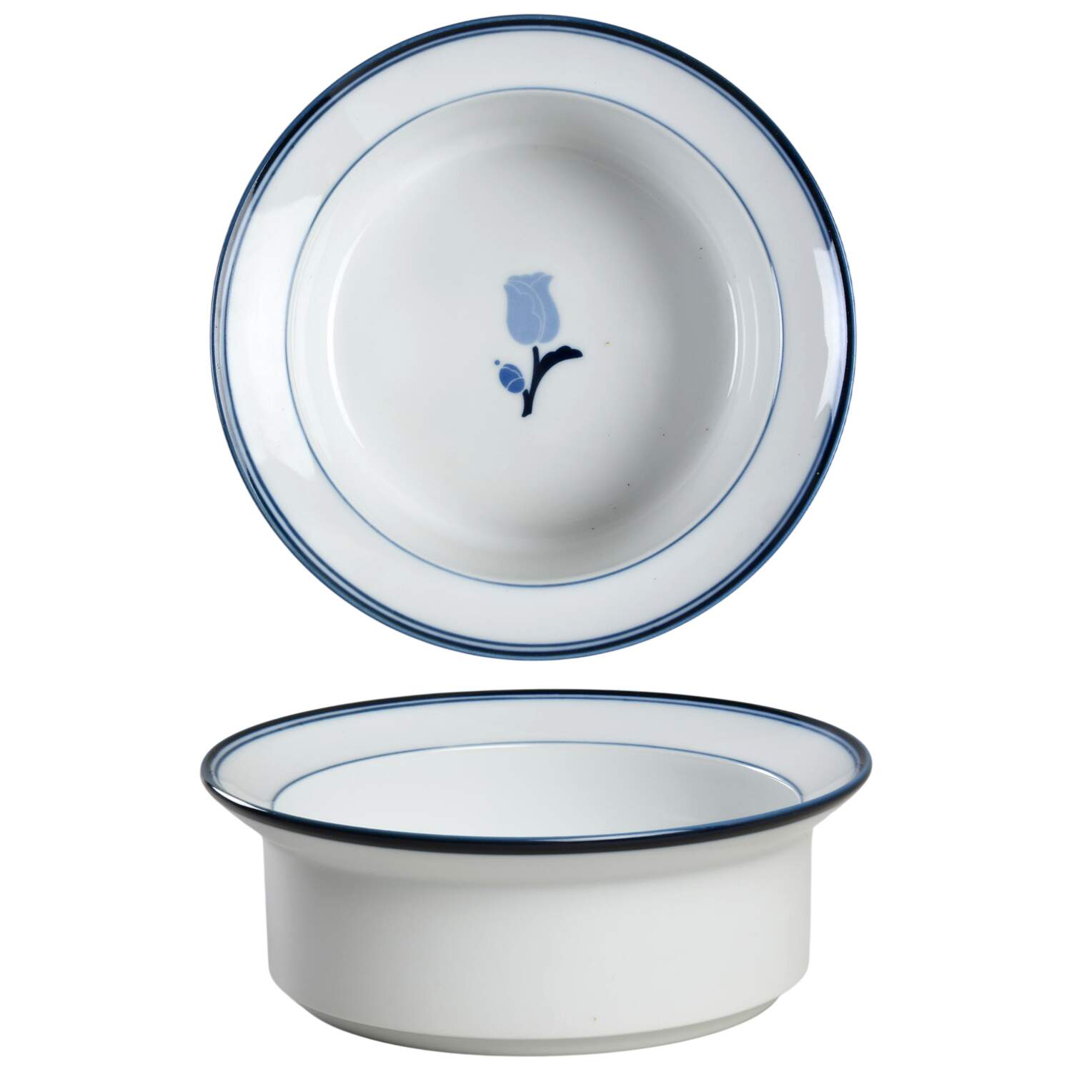 La Tulipe Blue Rim Cereal Bowl by Dansk-1