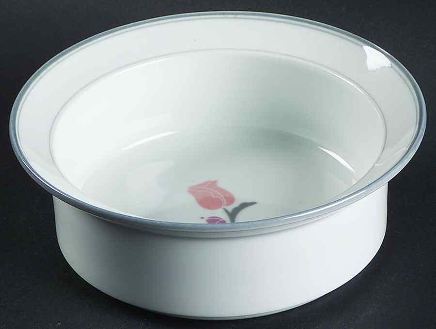 La Tulipe Grey Rim Cereal Bowl by Dansk-1