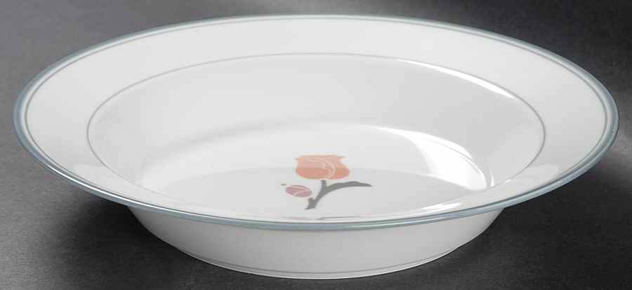 La Tulipe Grey Rim Soup Bowl by Dansk-1