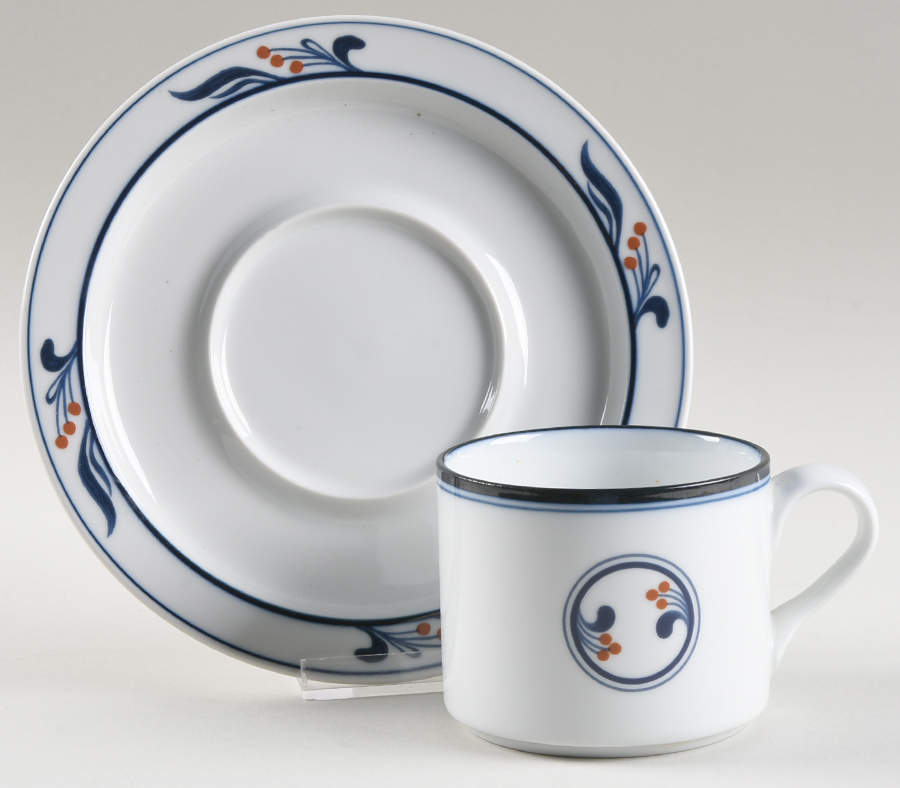 Lindholm Flat Cup & Saucer Set by Dansk-1