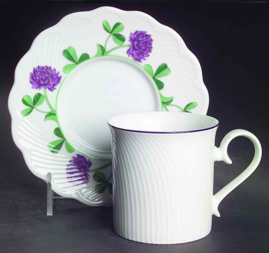 Lorraine Flat Cup & Saucer Set by Dansk-1