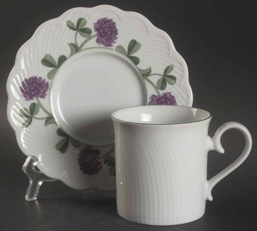 Lorraine Flat Cup & Saucer Set by Dansk-1