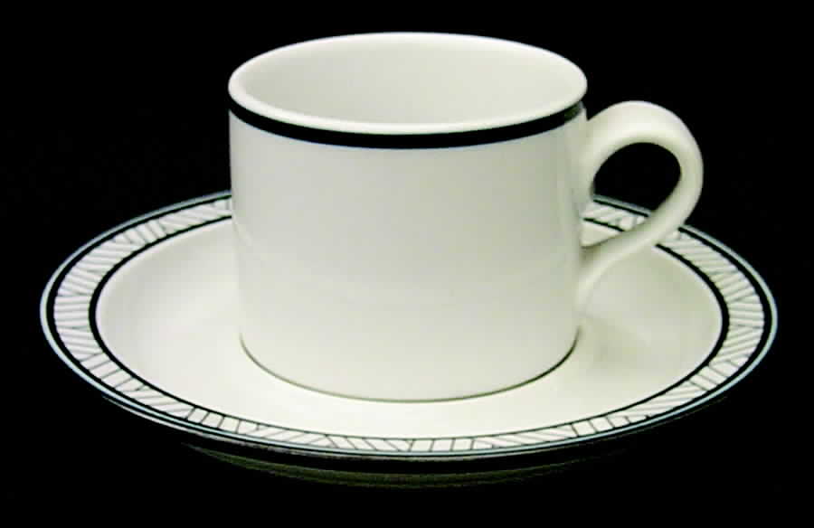 Lyngby Flat Cup & Saucer Set by Dansk-1