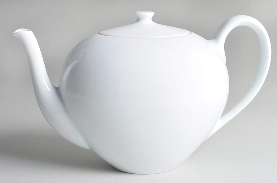 Magnolia White Teapot & Lid by Dansk-1